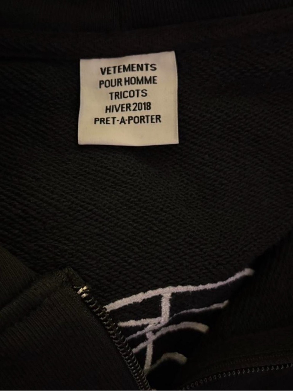 Vetements Black Hoodie with Embroidered Logo - Picture 6 of 6